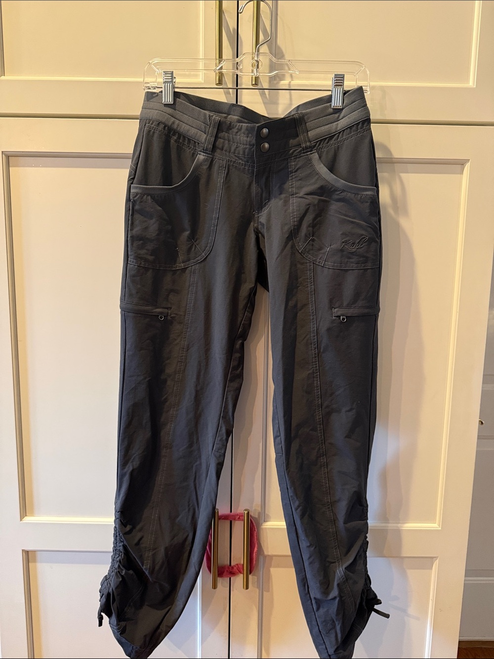 Kuhl Women's Charcoal Gray Hiking Pants with Cinch Ankles size 4